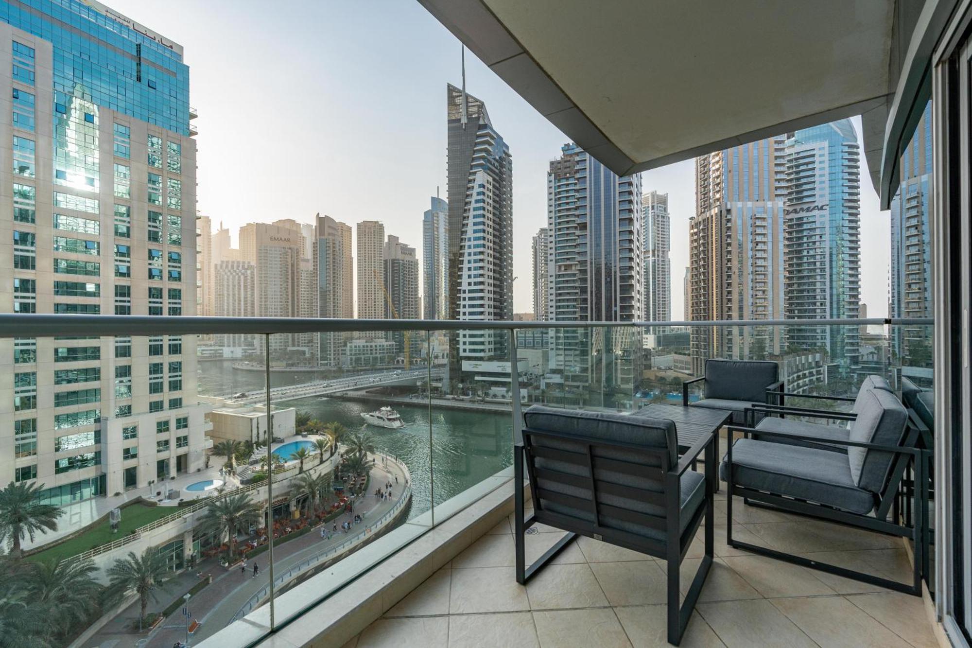 דובאי Vacay Lettings - Full Marina View 3 Bedroom Plus Maid Room מראה חיצוני תמונה