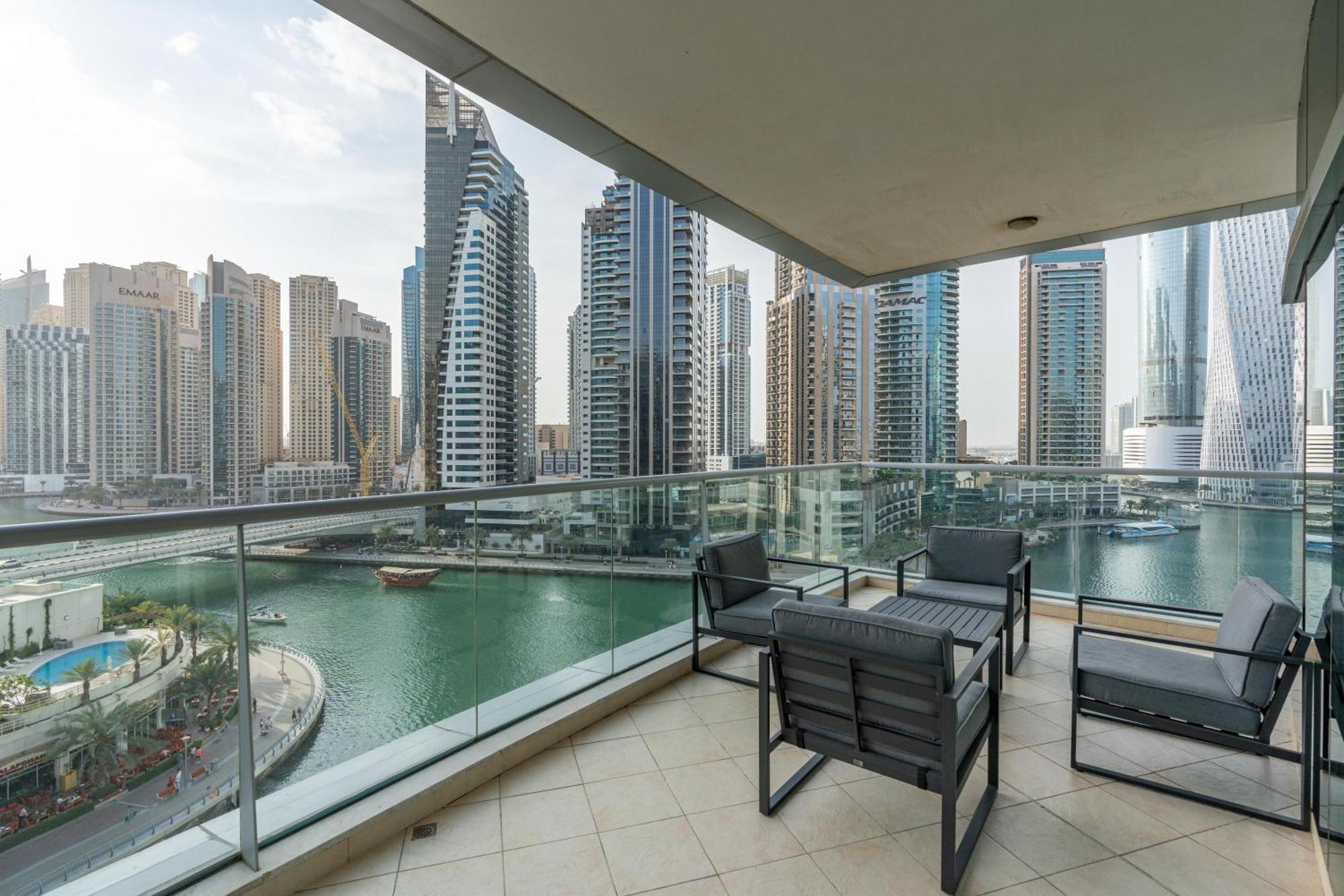 דובאי Vacay Lettings - Full Marina View 3 Bedroom Plus Maid Room מראה חיצוני תמונה